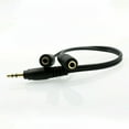 thumbnail image 2 of 6" 1 Male to 2 Female Gold Plated 3.5mm Audio Y Splitter Headphone Cable Black, 2 of 2