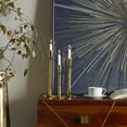 thumbnail image 3 of DecMode 3 Candle Gold Aluminum Metal Slim Candle Holder with Round Bases, Set of 3, 3 of 12