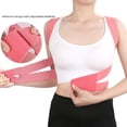 thumbnail image 3 of Posture Corrector, Adjustable Back Brace for Men and Women, Double Fixation Support, Comfortable Pink Upper Back Brace, Made of Breathable Mesh Material, Suitable for Lumbar, 3 of 7