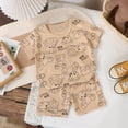 thumbnail image 4 of mgoYE Baby Boy Clothes 6-9 Months House Cartoon Outfit Set T-Shirt and Short for Little Kids|Khaki 3-4 Years, 4 of 4