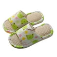 thumbnail image 3 of Otqutp Children Casual Shoes Toddler House Slippers Open Toe Cotton Linen Comfort Slip On Indoor Home Slippers For Girls Boys, 3 of 4