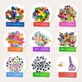 thumbnail image 3 of Kit de caja de manualidades para niños de más de 1000 piezas, artes y manualidades para niños pequeños, incluye pompones, limpiadores de tuberías, caja plegable de plumas oso de fresa Electrónica, 3 of 4