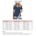 thumbnail image 5 of Camiseta Hombro Frío Cuello en V Color Puro Manga Corta Casual Tops Sueltos para Mujer, 5 of 5