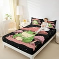 thumbnail image 5 of Feelyou Kawaii Frog Prince Twin Sheet Sets for Teem, Pink Jungle Mushroom Twin Fitted Sheet, Cute Cartoon Theme Flat Sheet, Luxury Bedroom Decor, 3-Piece, 5 of 8
