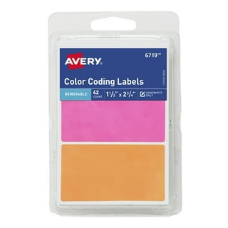 Avery Preprinted Removable Pricing Labels, 3/4 inch Round Labels, Assorted Neon Colors, Non-Printable, 6 Packs, 2,100 Pricing Stickers Total (21918)