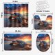 thumbnail image 2 of Juego de cortinas de ducha con diseño de tortuga de playa y alfombra antideslizante, diseño de tortuga marina azul, paisaje costero de verano, decoración de baño, cortina de baño con alfombras, tapa, 2 of 4