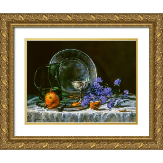 Braithwaite, Bruce 14x12 Gold Ornate Wood Framed with Double Matting Museum Art Print Titled - Oranges and Lavender