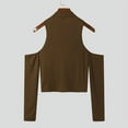 thumbnail image 4 of Men's Sexy Off Shoulder Cutout Long Sleeve T-Shirt Tops, 4 of 6