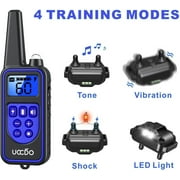 Dog Training Collar, Rechargeable Shock Collars for Dogs with Security Lock, Beep, Vibration and Shock, 2600ft Remote Range with Light