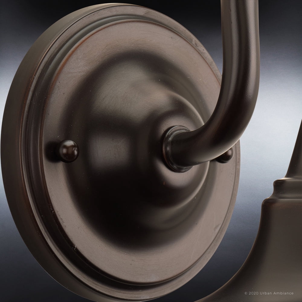 Luxury Industrial Wall Sconce, 10.5H x 12W, with Vintage Style, Olde Bronze, UHP1361 by Urban Ambiance
