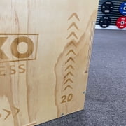 NEXO Fitness Medium Wooden Plyo - Very Easy Assembly - Perfect for Crosstraining & Home Workouts (Medium 24x20x16)