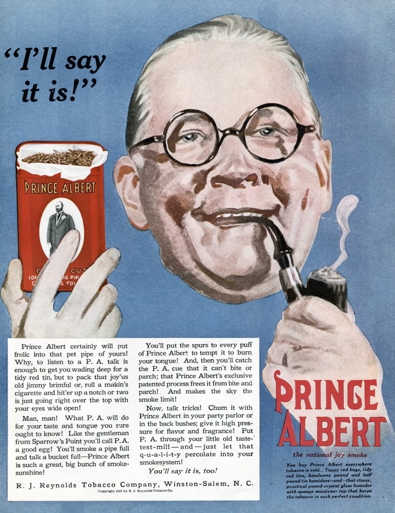 Ad Tobacco 1919 Namerican Advertisement For Prince Albert ...