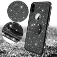 thumbnail image 2 of SOGA Diamond Bling Glitter Cute Phone Case with Kickstand Compatible for iPhone XR Case, Rhinestone TPU Bumper with Magnetic Ring Stand Girls Women Cover for Apple iPhone XR [Black], 2 of 5