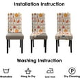 thumbnail image 5 of 4 Pcs Fall Dining Chair Covers, Autumn Pumpkin Maple Leaves Buffalo Check Stretch Removable Washable Seat Slipcovers, Thanksgiving Kitchen Dining Room Hotel Decor, 5 of 6