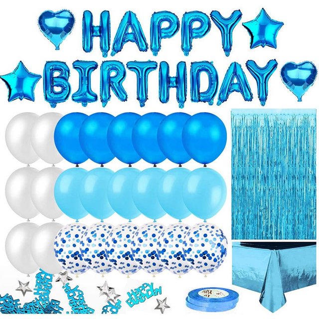 Juego de globos dorados para cumpleaños, suministros para fiestas, juego de decoración de seda con lluvia y globos de oro rosa