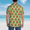 thumbnail image 6 of Daiia Summer Watermelon Hawaiian Shirt for Men Gentle Cotton Regular Short Sleeve Casual-XX-Large, 6 of 9