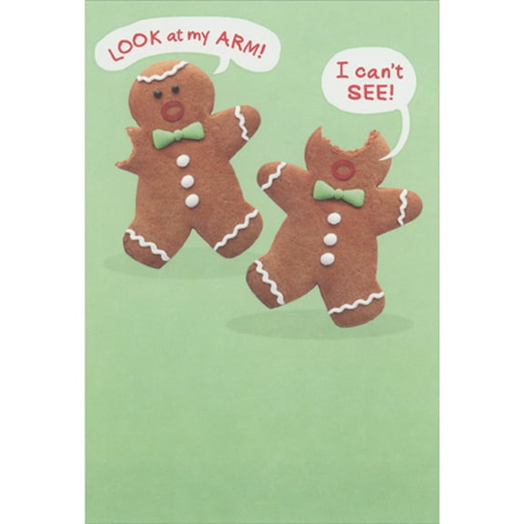 Recycled Paper Greetings Gingerbread Cookies: Look at My Arm, I Can't See Humorous / Funny Christmas Card