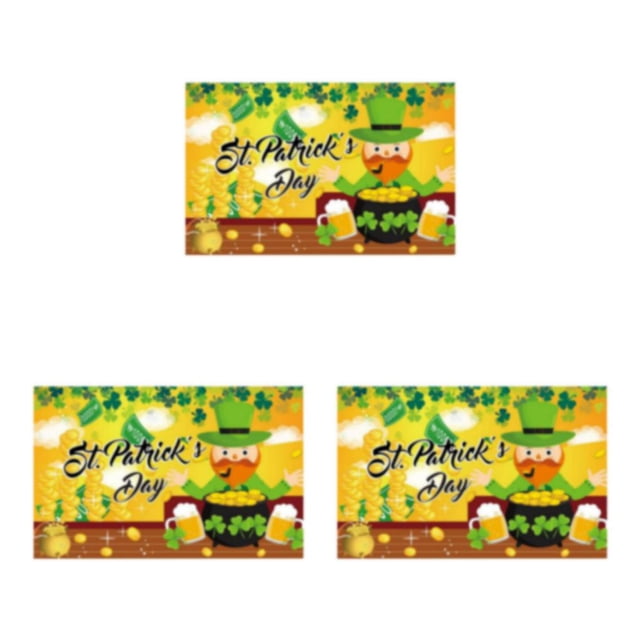 Billuyoard Irish National Day Wall Background Decor Backdrop Shamrock Day ST.Patrick'S Type1 NO1