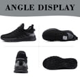thumbnail image 3 of Zapatos para correr de aire para hombre negros Tenis casuales Caminar Gimnasio atlético Moda Zapatillas ligeras sin cordones, 3 of 7