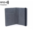thumbnail image 2 of Passport Holder Passport Cover with Rfid Blocking Protector Travel Wallet Organiser Pu Leather Document Holder Credit Cards, 2 of 5