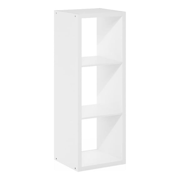 Pemberly Row Open Back Decorative Cube Storage Organizer in 3-Cube in White