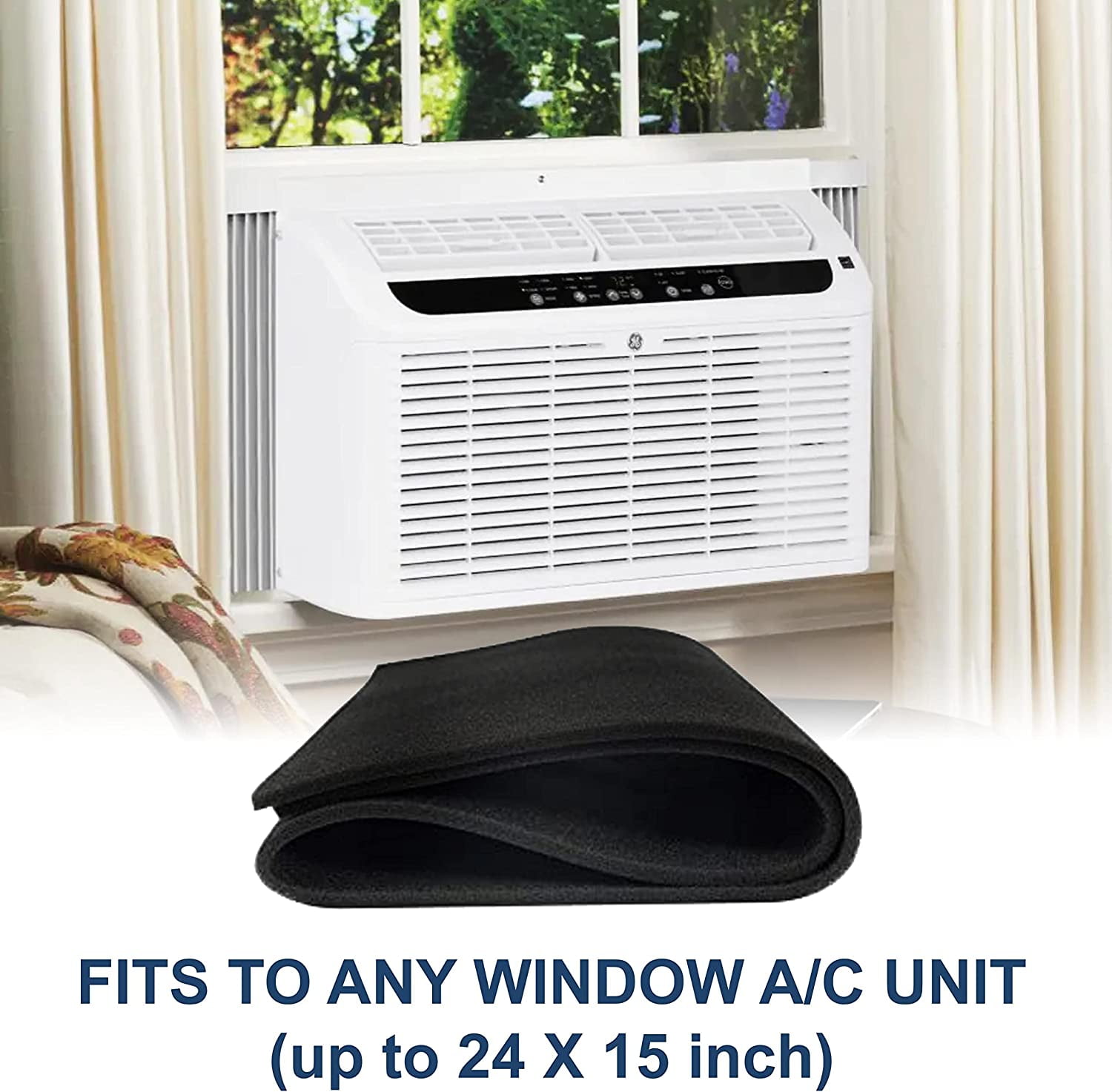 HQRP 4-pack Cut-to-fit Foam Filter for Air Conditioning Unit / Furnace Unit, 24" x 15" x 1/4"