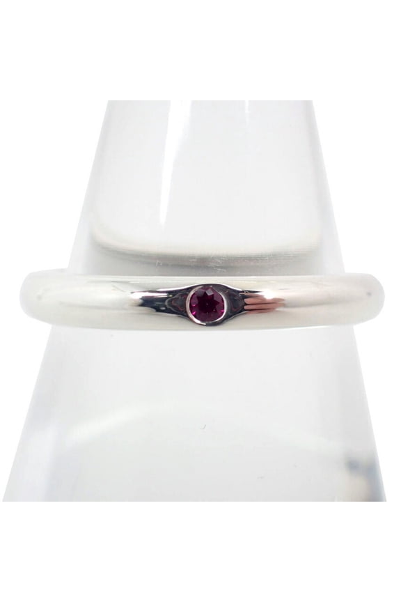 Pre-Owned TIFFANY 925 Ruby Stacking Band Ring, Size 10, j89-10