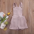 thumbnail image 2 of Unisex Infant Baby Square Neck Romper Pure Color Strap Bodysuit, 2 of 8