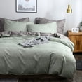 thumbnail image 2 of Ropa de cama Textura Liso Edredón Funda de almohada Sin sábana Tres juegos, 2 of 6