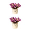 thumbnail image 2 of Ounissouiy 1 ramo vívido con 15 cabezas de seda Mini rosas artificiales flores hogar boda fiesta jardín decoración adornos Feliz Año Nuevo, 2 of 5