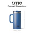 thumbnail image 6 of RTIC 16 oz Ceramic Lined Insulated Road Trip Travel Mug, Leak-Resistant Lid, Pond, 6 of 7