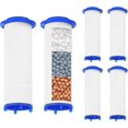 thumbnail image 1 of SHIQI-6 Pcs Shower Head Filter with Calcium Balls 2.6 Inch PP Cotton Filter Cartridge Replacement High-Pressure Handheld Fan Shower Jet Sets, 1 of 4