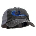 thumbnail image 5 of Surfing Man Embroidered Low Profile Special Cotton Mesh Cap - Black OSFM, 5 of 5