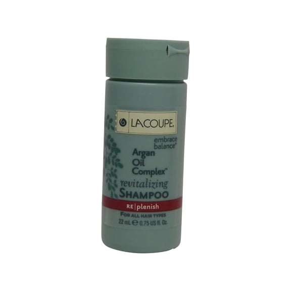 La Coupe Argan Oil Complex Revitalizing Shampoo Lot of 10 each 0.75oz bottles. Total of 7.5oz