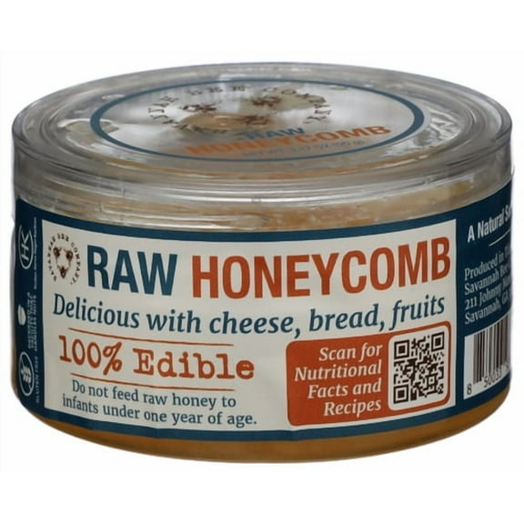 (Pack of 12) Savannah Bee Co Raw Honeycomb Picnic Round 3.2 oz
