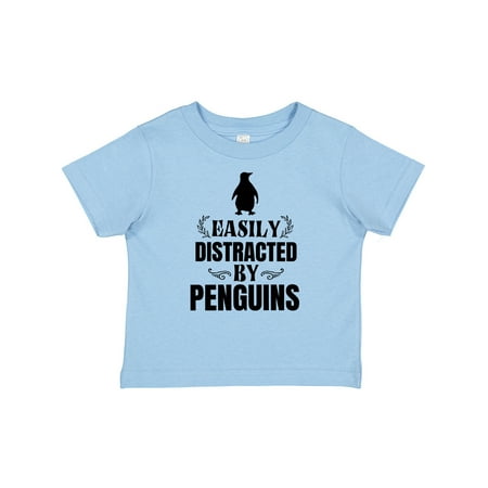 

Inktastic Easily Distracted by Penguins Gift Baby Boy or Baby Girl T-Shirt