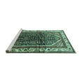 thumbnail image 2 of Ahgly Company Machine Washable Indoor Square Persian Turquoise Blue Traditional Area Rugs, 8' Square, 2 of 4