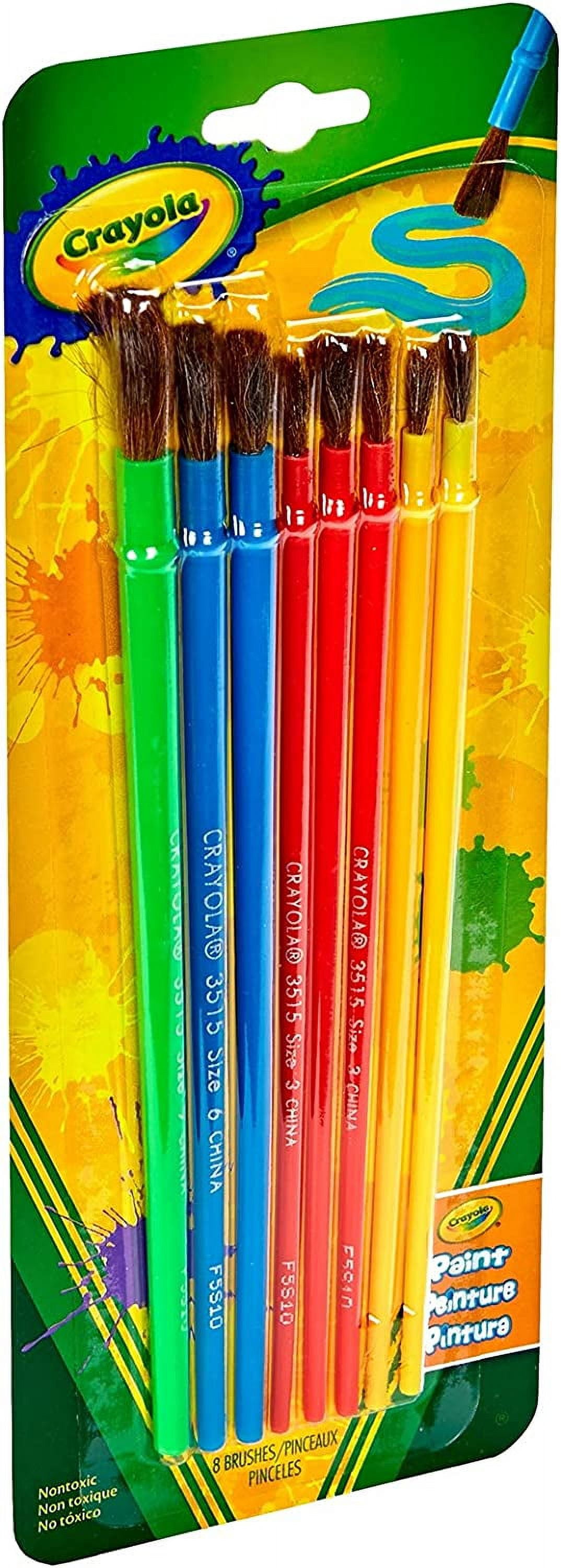 Crayola Paint Brushes 8 Count, Assorted Sizes 