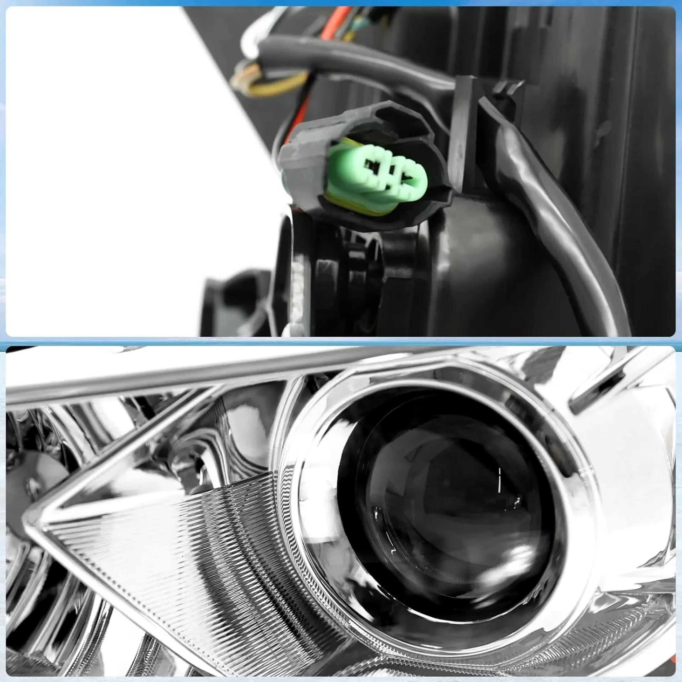 HOUGEET Halogen Headlight Assembly Fit for 2016-2018 Nissan Altima S/SV/SL/SR Headlamp 2pc