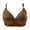 Brown, variant on Women's Plus Size Bra,Casual Lace Shaping Cup Plus Size Extra-Elastic Wirefree Underwear