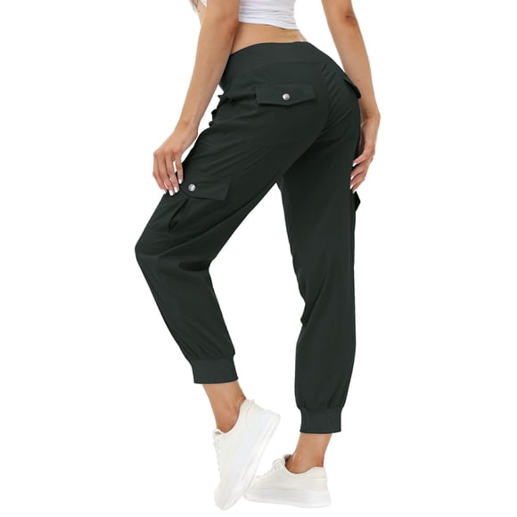 Pantalones cargo MoFiz para mujer, ligeros, para senderismo al aire libre, color gris oscuro, talla M