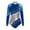 Blue&Silver, variant on Hansber Women Metallic Color Block Gymnastics Leotard Long Sleeve Keyhole Back Figure Skating Bodysuit Dancewear Purple S