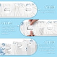thumbnail image 5 of Ikfashoni Hookless Shower Curtain with Snap in Liner, Blue Ocean No Hook Waterproof Bath Curtain, 71"X74", 5 of 9