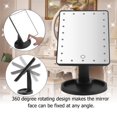 thumbnail image 6 of 22 LED Cosmetic Mirror 360 Degree Swivel Makeup Mirror With Touch Screen, 6 of 8