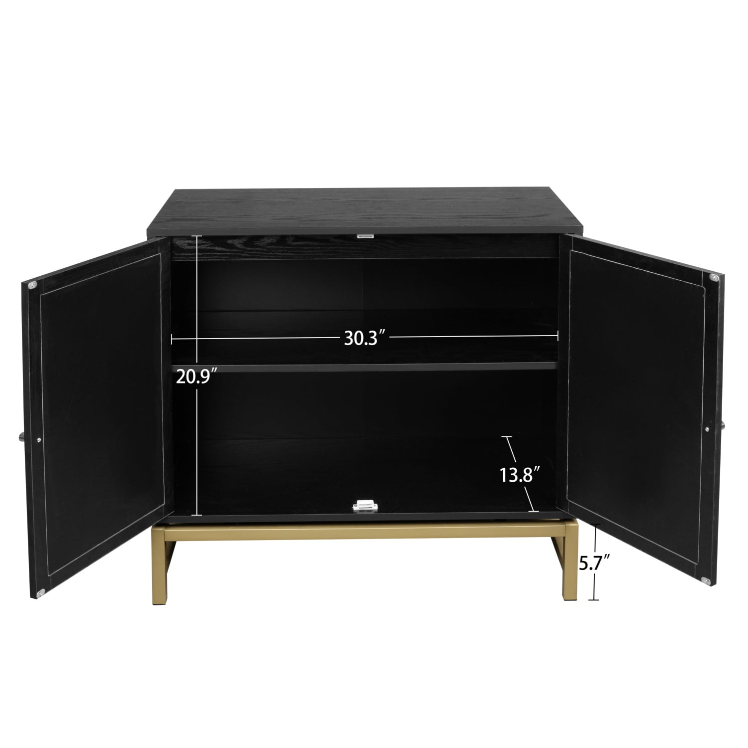 Kadyn Kitchen Storage Cabinet, Floor Storage Cabinet with 2 Doors, Free Bathroom Standing Cabinet for Living Room, Black Kadyn Kitchen Storage Cabinet, Floor Storage Cabinet with 2 Doors, Free Bathroom Standing Cabinet for Living Room, Black