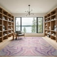 thumbnail image 2 of ODIKA 9'x12' Washable Area Rug Purple Gradient Pink Ombre Abstract Swirl Watercolor Flow for Great Room, Indoor Concept, Large Living Room, Low Pile, Flatwoven, 2 of 7