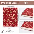 thumbnail image 2 of Funda protectora de tela para libros con estampado floral, rectangular, para álbumes de recortes, de tela color ladrillo, para libros de bolsillo de adultos., 2 of 7
