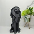 thumbnail image 6 of Abstract Crafts Lion Statue Nordic Style Animal Sculpture Christmas Gifts Figurine For Living Room Desktop Porch Yard Decoration Black, 6 of 8