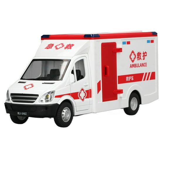 Ambulance Vehicle Toy, Cultivate Cognitive Ability Ambulance Toys Alloy With Light Sound Effects For Kids