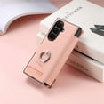 thumbnail image 2 of for Samsung Galaxy Z Fold 5 PU Leather Protective Rugged Case, with Built-in Grip Ring & Stylus Slot, with Detachable Magnetic Credit Card Slots Zipper Wallet Kickstand Phone Cover, Pink, 2 of 13